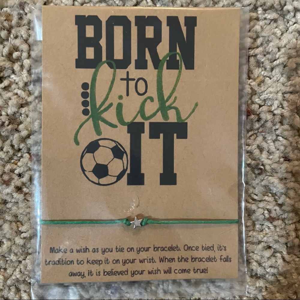 NWT Soccer bracelet, Wishlet